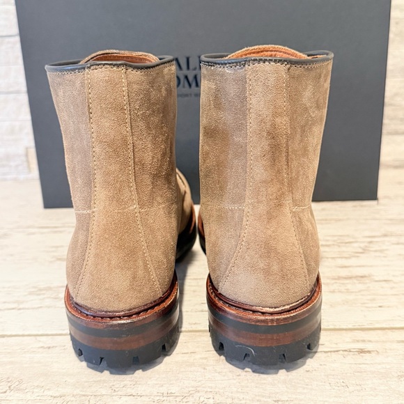Allen Edmonds Carter Moc Toe Weatherproof Boot 8D Brown Suede Lace Up New $495 - Picture 6 of 15